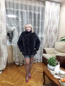 Шуба норковая цвет графит